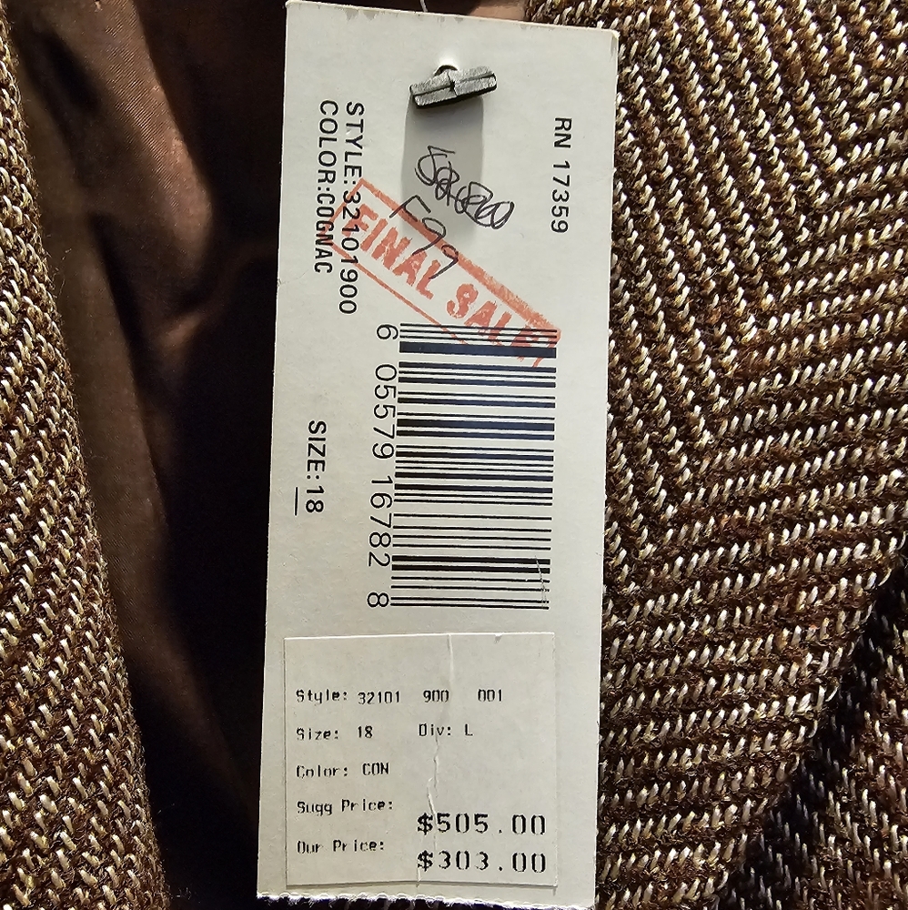 Beautiful Linda Allard for Ellen Tracy Wool Tweed Jacket Fully Lined NWT…